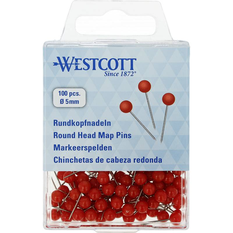 WESTCOTT Markierungsnadeln, Größe 5, rot