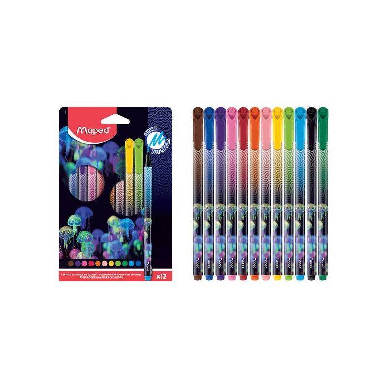 Maped Fasermaler DEEPSEA PARADISE, 12er Kartonetui (82844403)-0