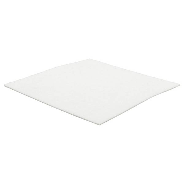 WAGNER Softfilz Pad - 100 x 100 x 1 mm, selbstklebend, weiß, für Filzgleiter, Schutzpads oder zum Basteln - 15000399