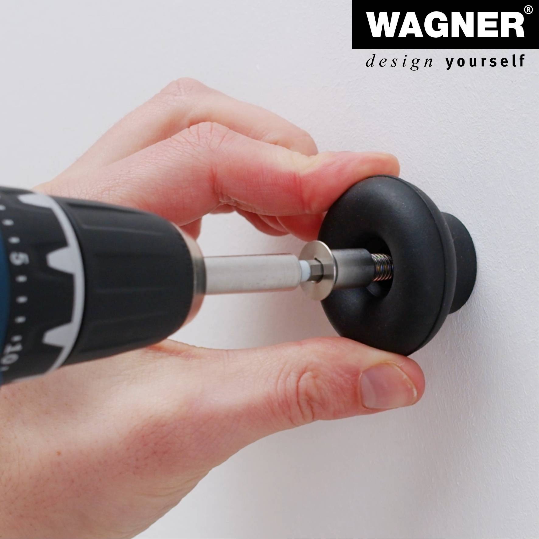 WAGNER hooks4home Wandhaken DOT - Ø 50 x 30 mm, Stahl & Kunststoff, grau - 17021221-3
