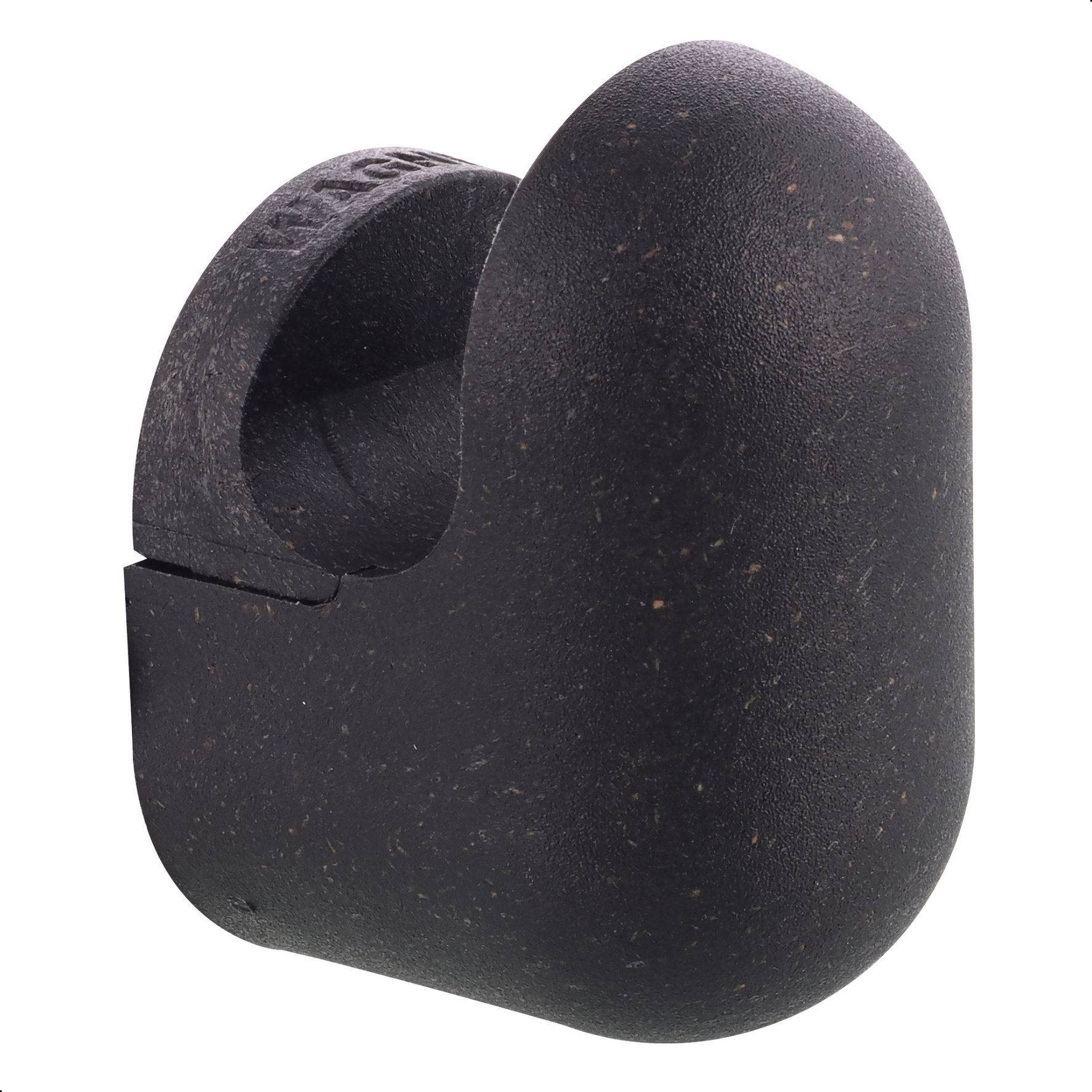 WAGNER hooks4home Wandhaken PILL - 50 x 30 x 35 mm, Bio Kunststoff schwarz, DE Ware - 17040121-0