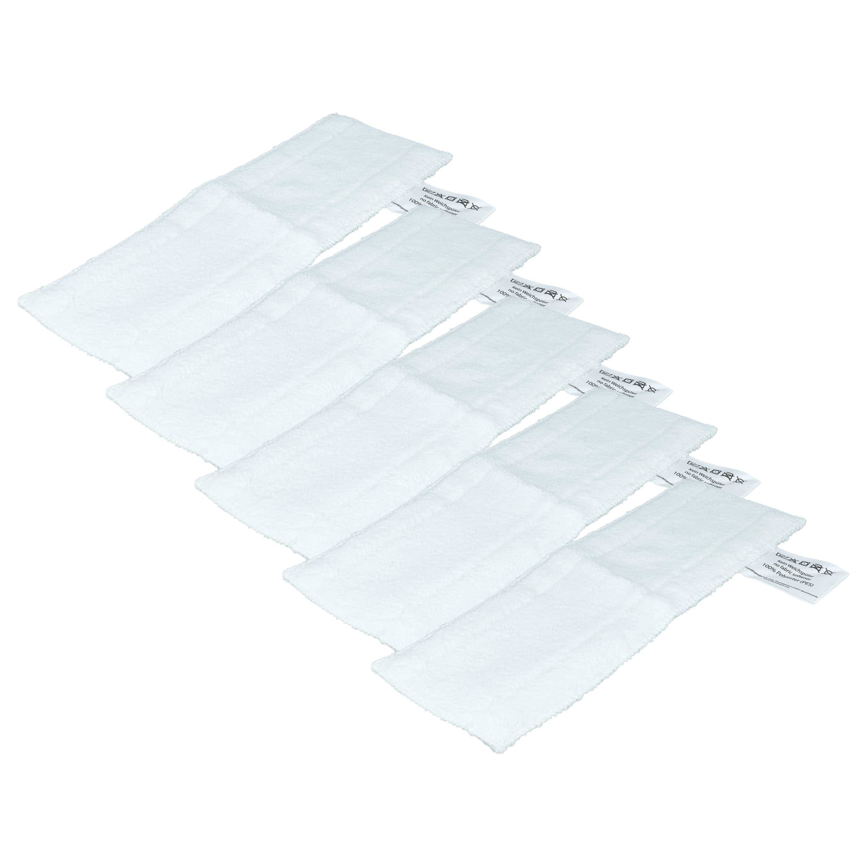 vhbw 5x Wischbezug kompatibel mit Kärcher SC 2 EasyFix | SC 2 Deluxe EasyFix Premium Dampfreiniger - Bodentuch 35 x 14 x-0