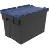 Mehrweg-Stapelbehälter LxBxH 600 x 400 x 400 mm schwarz/blau. Alpha Paletten & Boxen e.K. Johann-Heinrich