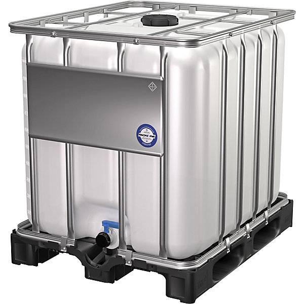 IBC-Container Standard Volumen 1000 l auf Kunststoffpalette. Alpha Paletten & Boxen e.K. Johann-Heinrich-0