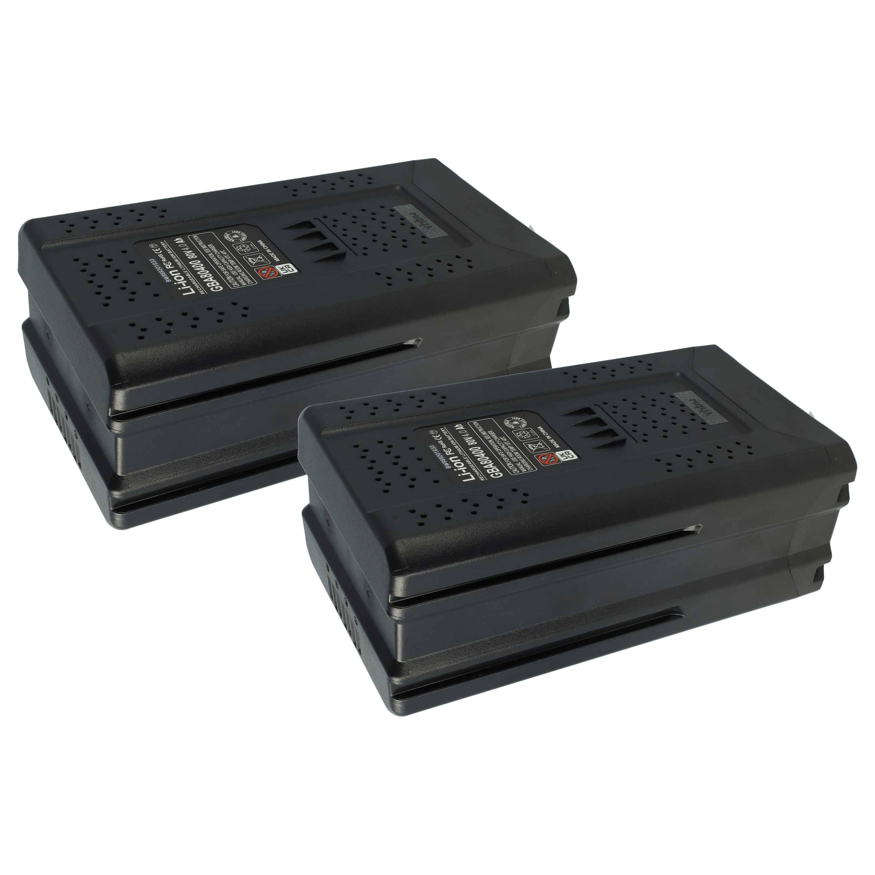 vhbw 2x Akku Ersatz für Greenworks GBA80500 | GBA80250, GBA80400 für Werkzeug (4000 mAh, Li-Ion, 80 V)-0