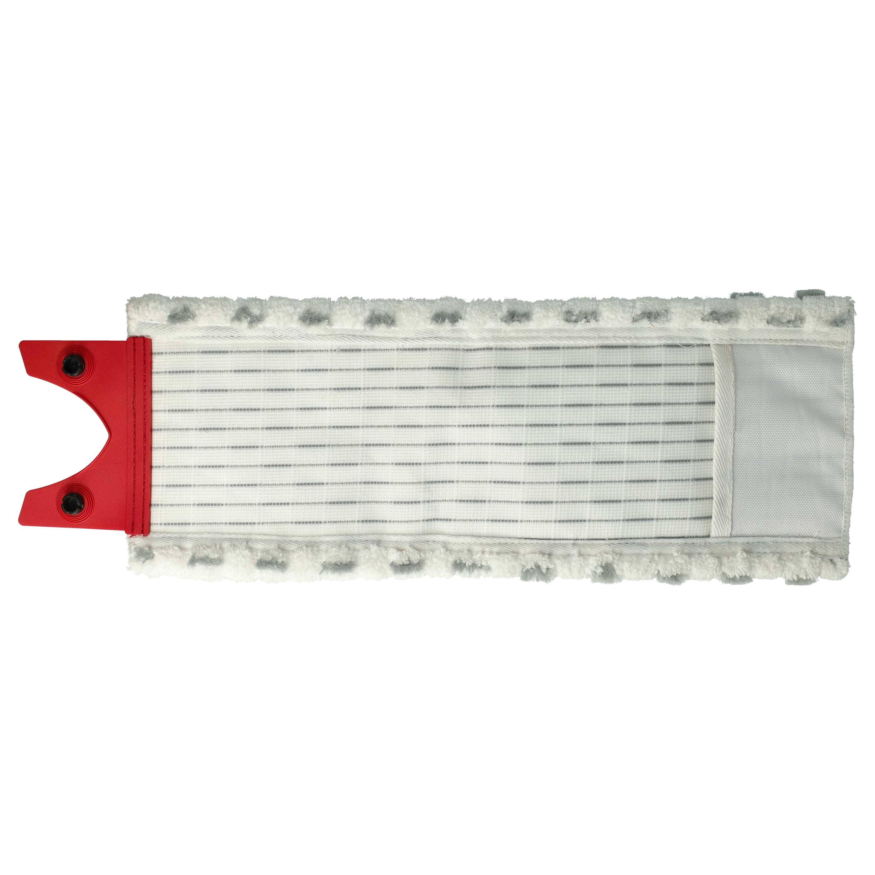 vhbw 10x Wischbezug kompatibel mit Vileda 1-2 Spray Wischmopp | Ersatzkopf, Mikrofaser Grau Weiß-1
