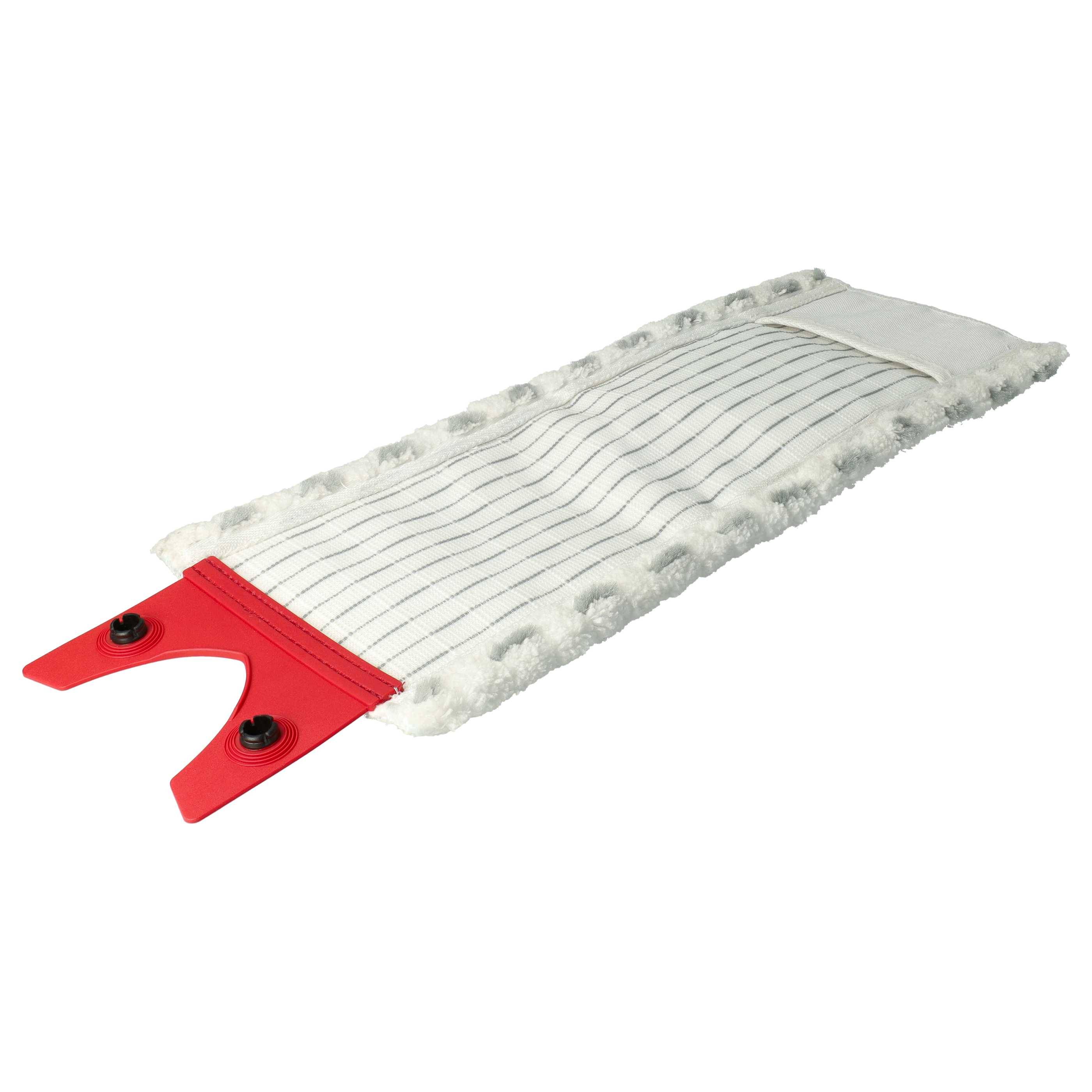 vhbw 10x Wischbezug kompatibel mit Vileda 1-2 Spray Wischmopp | Ersatzkopf, Mikrofaser Grau Weiß-3