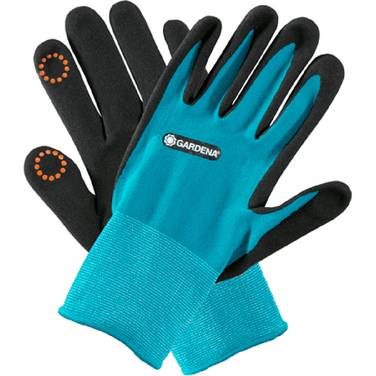 Gardena 11510-20, Gartenhandschuhe, Schwarz, Blau, S, Elastan, Nitril, Polyester, 42% Polyester, 55% Nitril, 3% Elasthan
