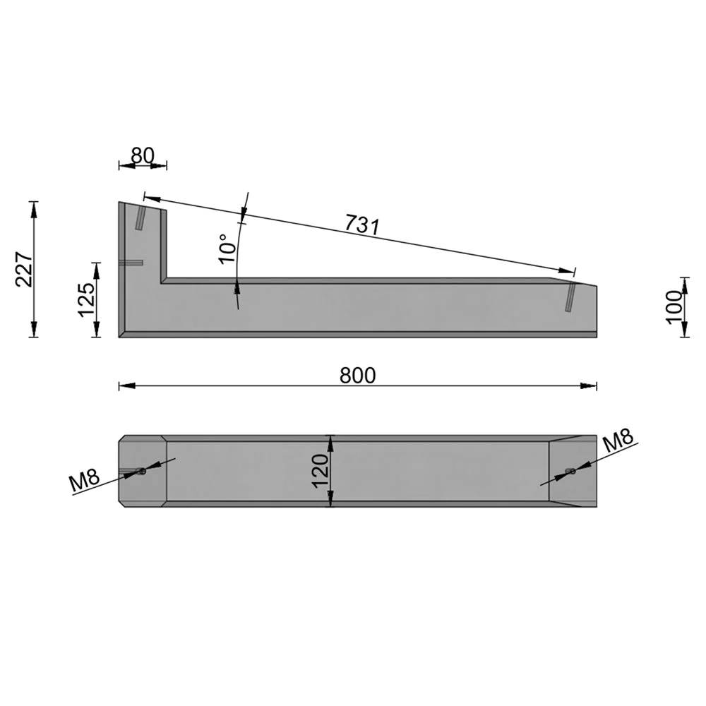 Wattstone 10 Grad Betonsockel für PV-Module Flachdach Anthrazit-4