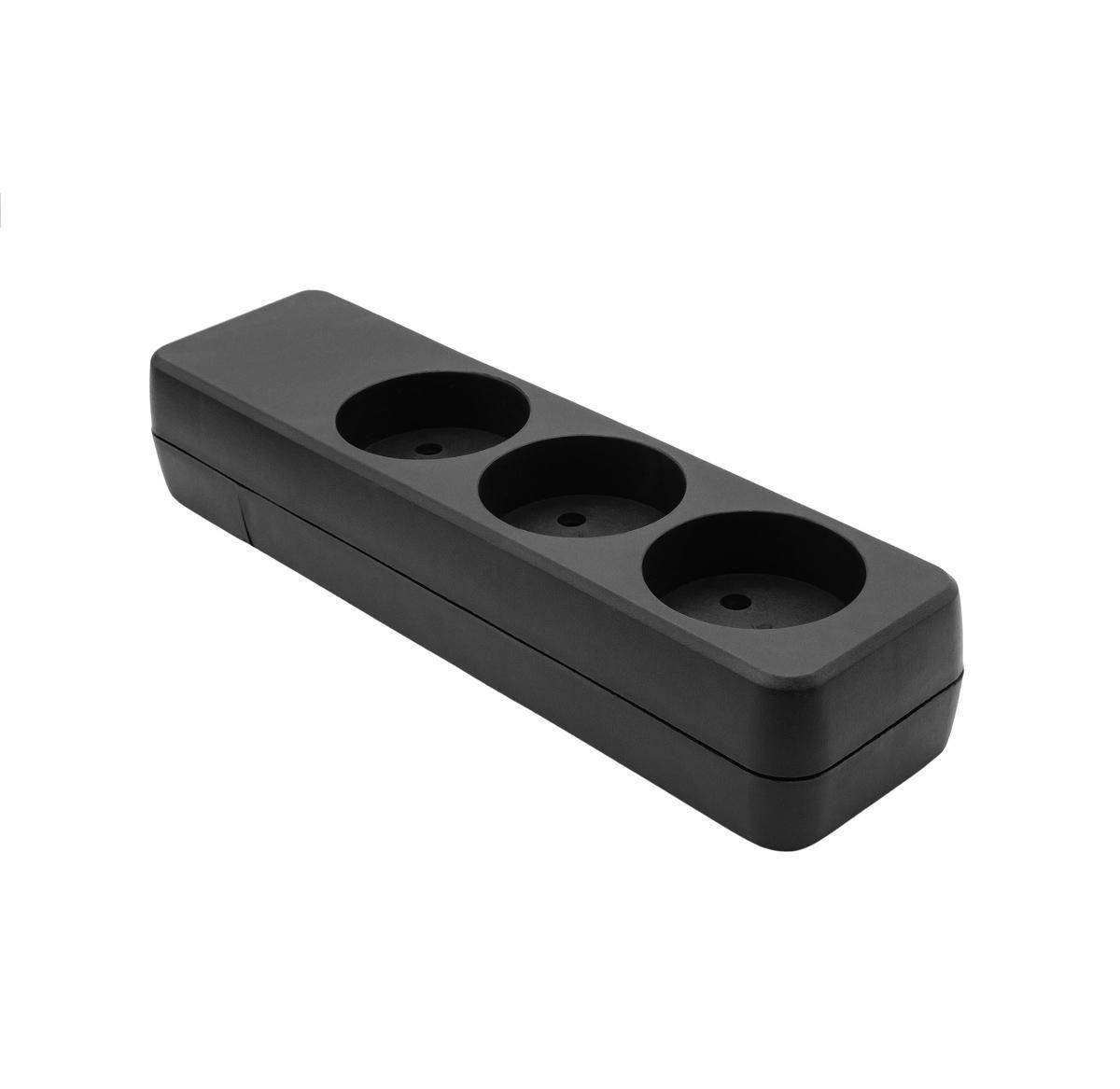 PROXTEND - Danish Power Strip 3-way Black-0