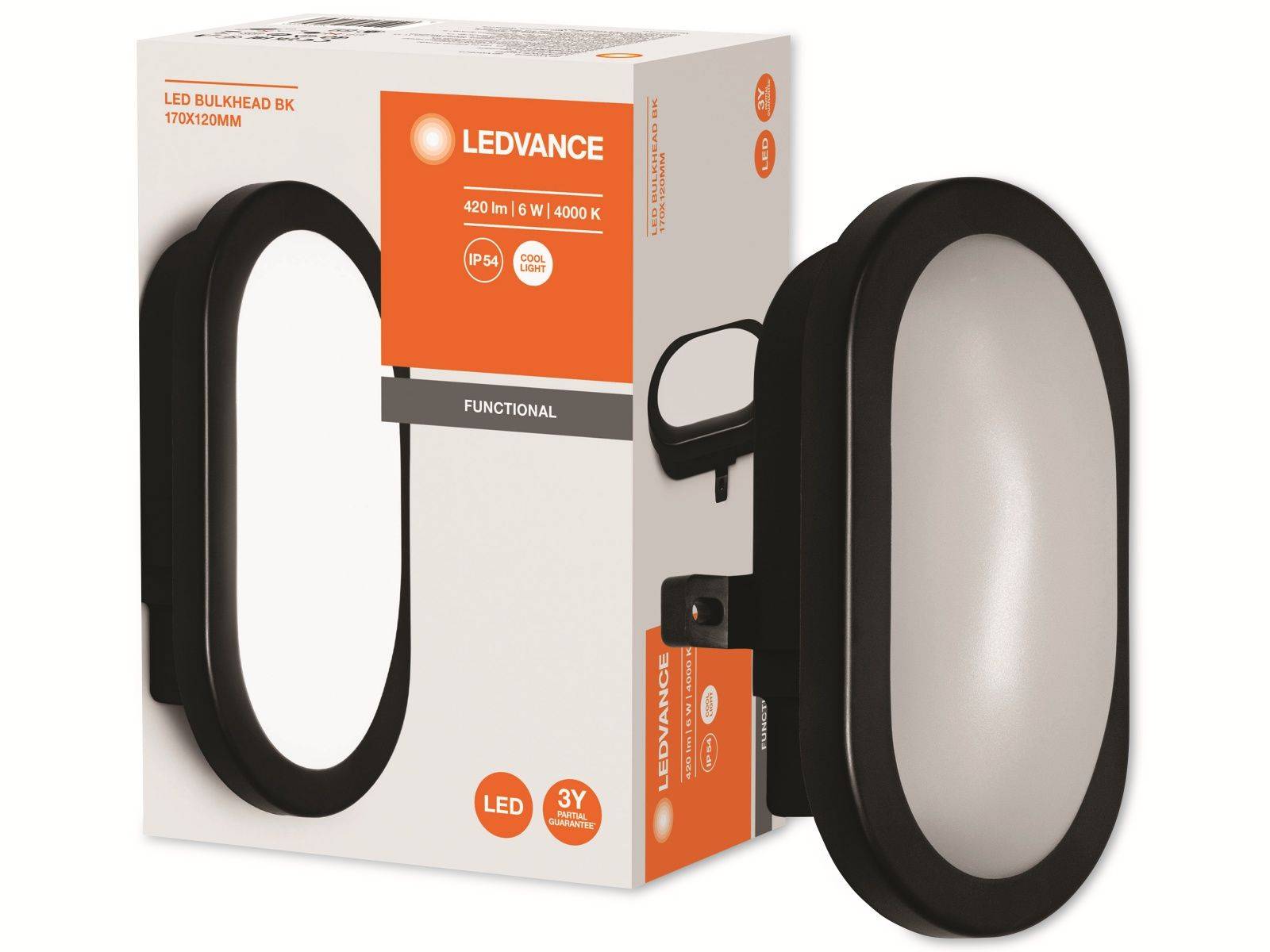 Symbolbild für LEDVANCE LED BULKHEAD (EU) L LED-Feuchtraumleuchte LED LED fest eingebaut 5.5 W