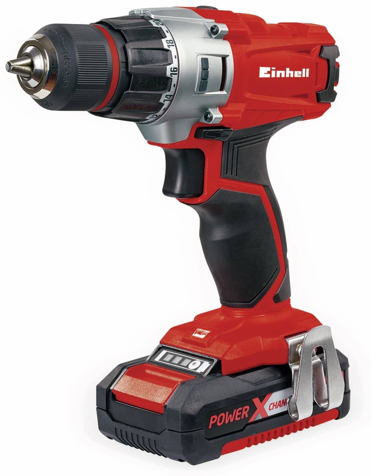 Symbolbild für Einhell TE-CD 18/2 Li, Handbohrmaschine, Ohne Schlüssel, 350 RPM, 1250 RPM, 44 Nm, Akku