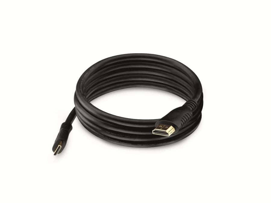 Symbolbild für Zertifiziertes 4K Premium High-Speed Mini-HDMI-/HDMI-Kabel |​​ schwarz, 2.00m​​​​​