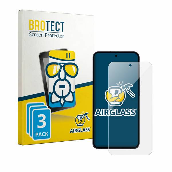 3x BROTECT Schutzglas für Samsung Galaxy A55 5G Schutzfolie Panzer Folie Glas Display Schutz klar