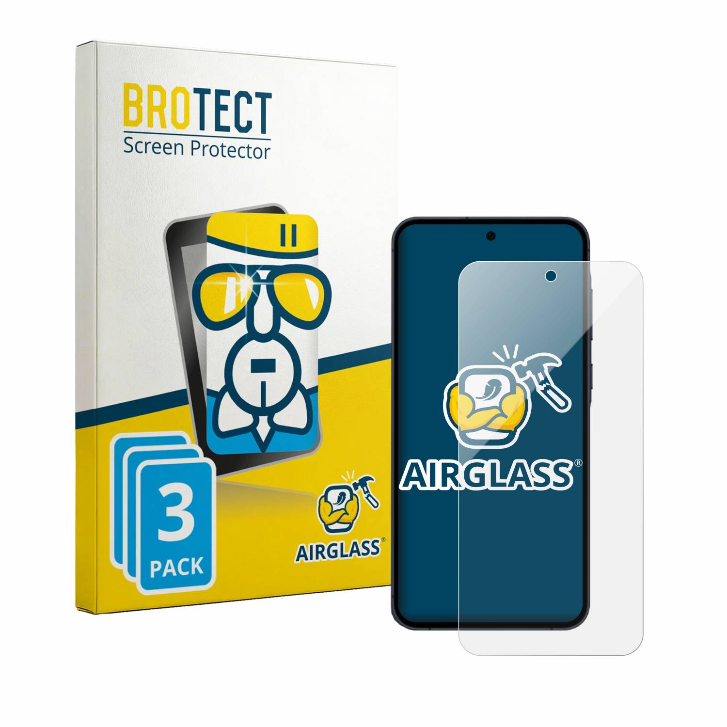 3x BROTECT Schutzglas für Samsung Galaxy A55 5G Schutzfolie Panzer Folie Glas Display Schutz klar-0