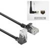 ACT DC4951 U/UTP CAT6A LSZH Slimline Patchkabel | RJ45 Stecker | 90° abgewinkelt | Schwarz | 1,5 Meter