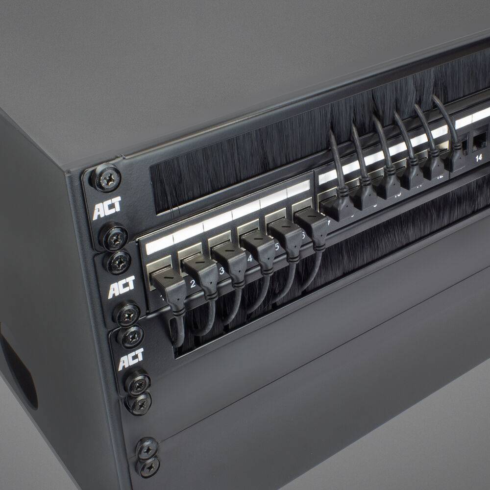 ACT DC3930 U/UTP CAT6A LSZH Slimline Patch Cord | RJ45 Steckverbinder | 90° abgewinkelt | Schwarz | 15 cm-3