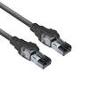 ACT FB4951 S/FTP CAT6A IDC 4PPoE / PoE++ 100W LSZH Patch Cord | Snagless | RJ45 Stecker | Schwarz | 1,5 Meter