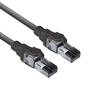 ACT FB4903 S/FTP CAT6A IDC 4PPoE / PoE++ 100W LSZH Patchkabel | Snagless | RJ45 Stecker | Schwarz | 3 Meter