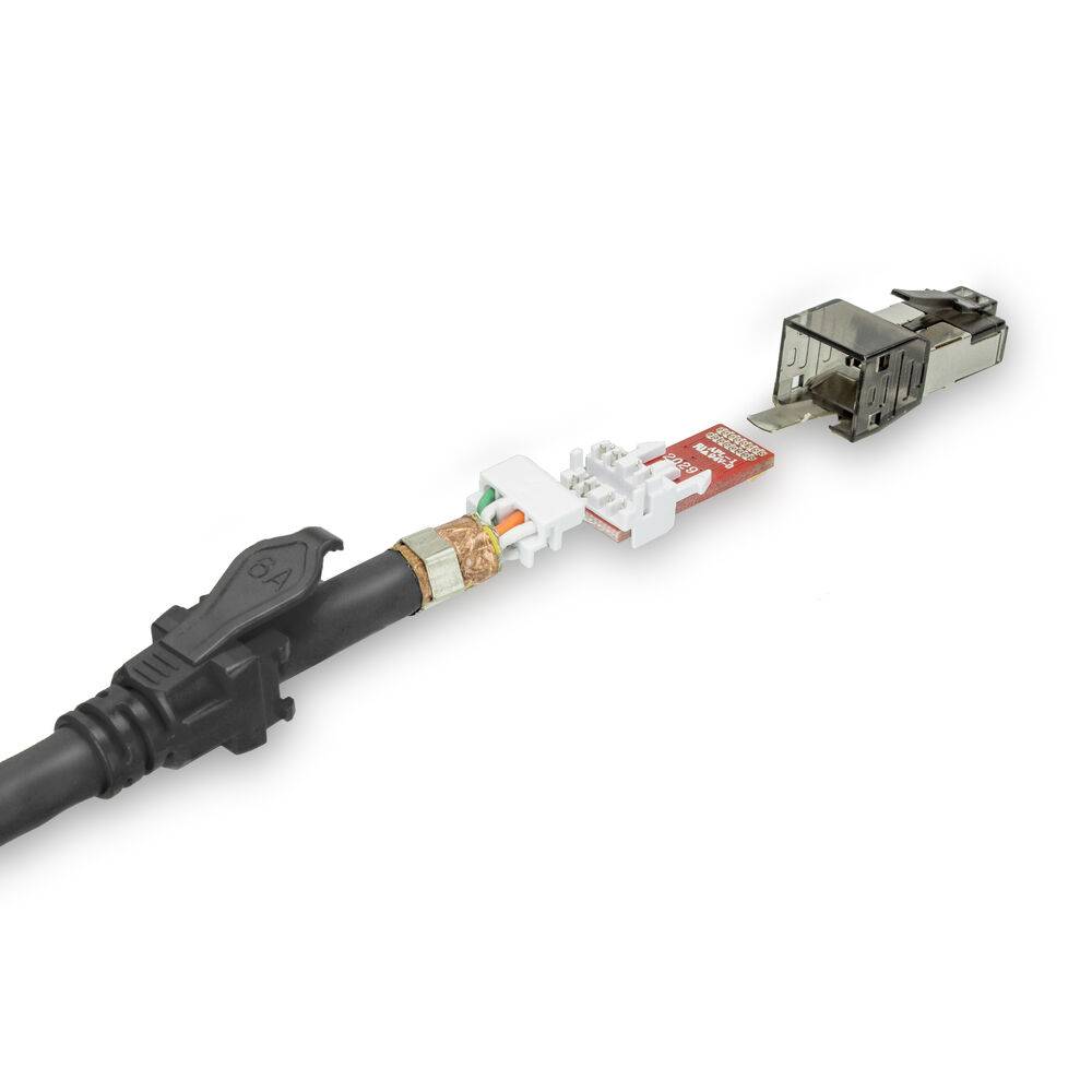 ACT FB4903 S/FTP CAT6A IDC 4PPoE / PoE++ 100W LSZH Patchkabel | Snagless | RJ45 Stecker | Schwarz | 3 Meter-1