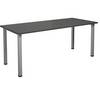 Mehrzwecktisch DUO-U gerade Platte Tiefe 800 mm Breite 1800 mm dunkelgrau silber. TAKKT Industrial &