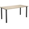 Mehrzwecktisch DUO-U gerade Platte Tiefe 800 mm Breite 1600 mm Eiche schwarz. TAKKT Industrial & Packaging