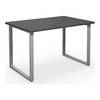 Mehrzwecktisch DUO-O gerade Platte Tiefe 800 mm Breite 1200 mm dunkelgrau / silber. TAKKT Industrial &