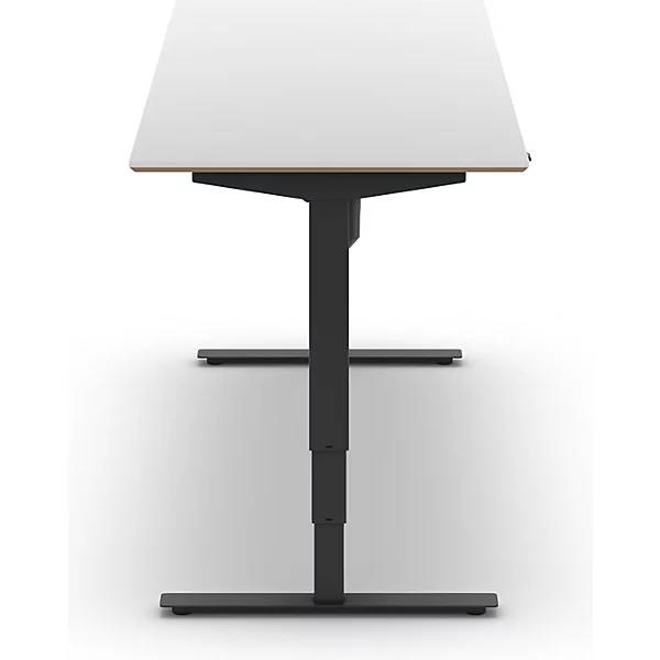 Schreibtisch Atlanta Trend elektrisch höhenverstellbar gerade BxT 2000 x 800 mm weiß/schwarz. TAKKT Industrial-3