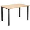 Mehrzwecktisch DUO-U gerade Platte Tiefe 800 mm Breite 1200 mm Birke schwarz. TAKKT Industrial & Packaging