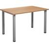 Mehrzwecktisch DUO-U gerade Platte Tiefe 800 mm Breite 1200 mm Buche silber. TAKKT Industrial & Packaging
