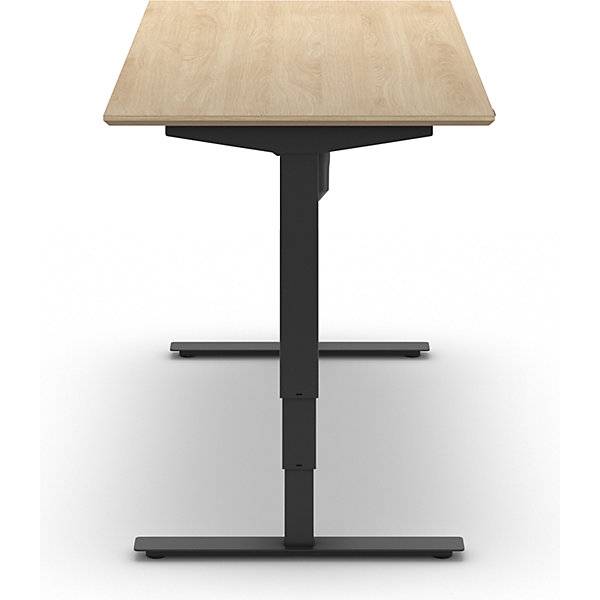 Schreibtisch Atlanta Trend elektrisch höhenverstellbar gerade BxT 1600 x 800 mm Eiche/schwarz. TAKKT-3