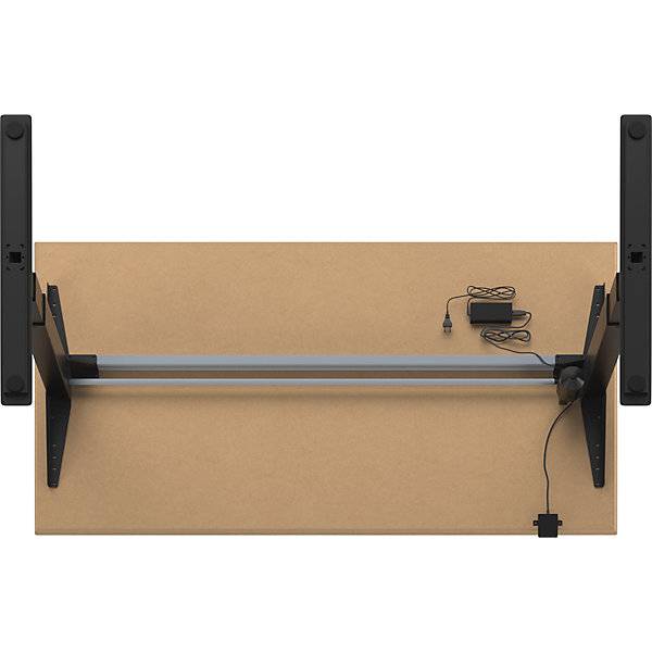 Schreibtisch Atlanta Trend elektrisch höhenverstellbar gerade BxT 1600 x 800 mm Eiche/schwarz. TAKKT-4