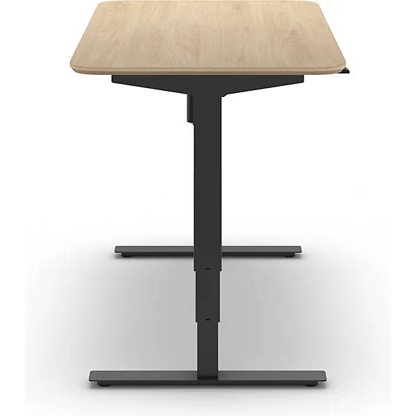 Schreibtisch Atlanta Trend elektrisch höhenverstellbar gerade abgerundete Ecken BxT 1400 x 800 mm-2
