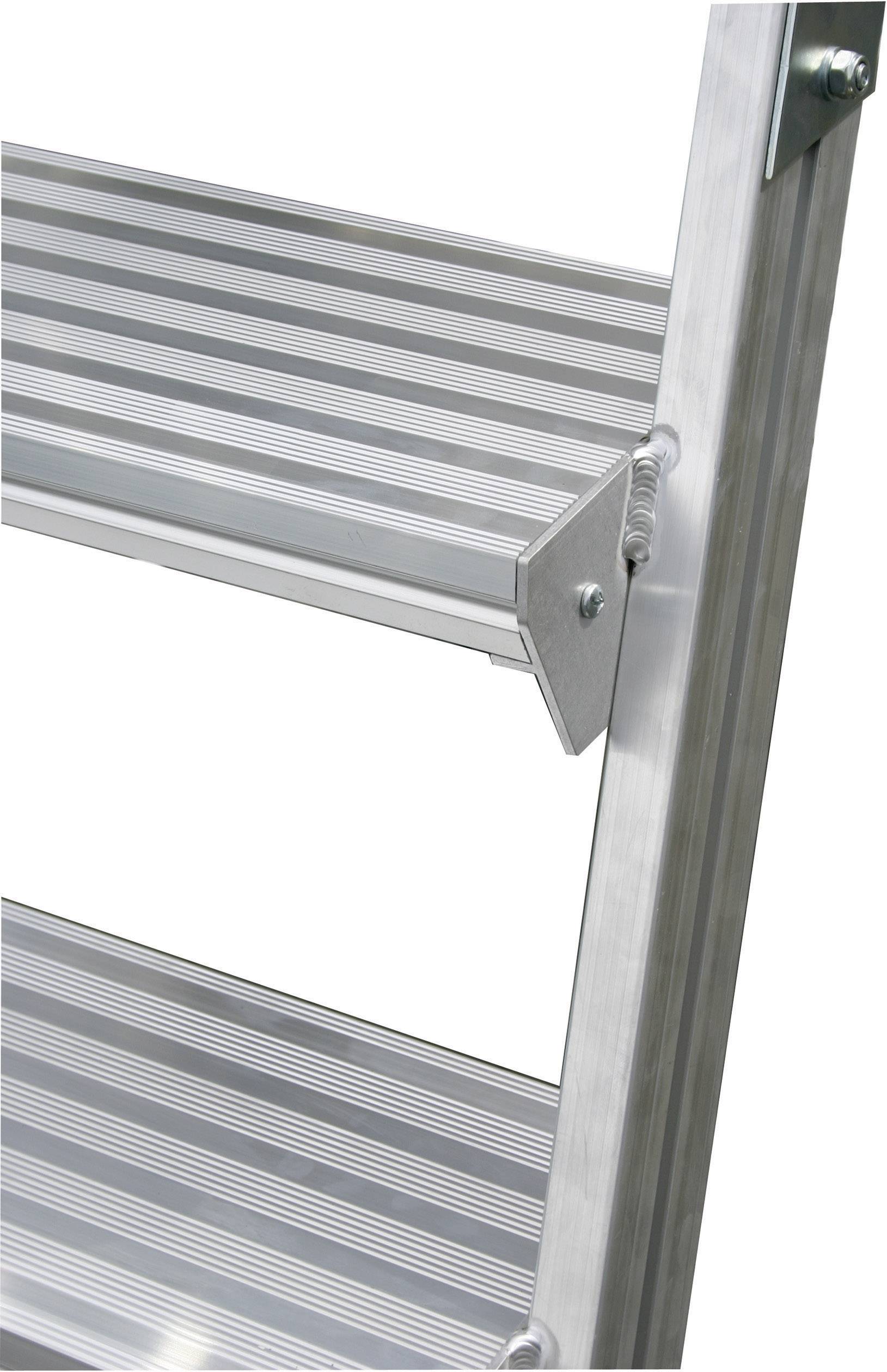 Krause 820235 Aluminium Podestleiter fahrbar Arbeitshöhe (max.): 2.70 m Silber DIN EN 131, BGI 637, BGI 694, BGV-D 36 32-4