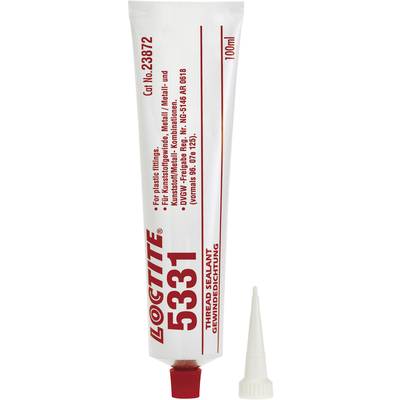 Plastikrotes Gewinde-Dichtmittel in einer 100-ml-Tube von 'Loctite 5331', mit schraubbarer Tülle.
