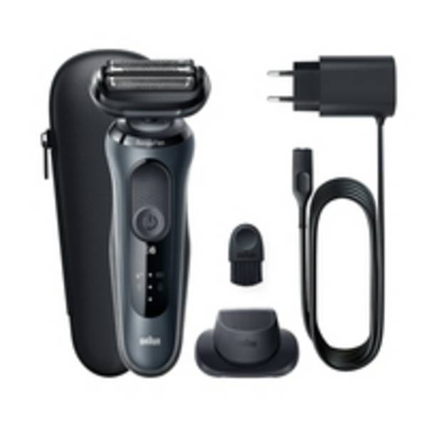 Braun Series 6 61-N1200s, Folienschaber, Schwarz, Edelstahl, Tasten, Schwarz, LED