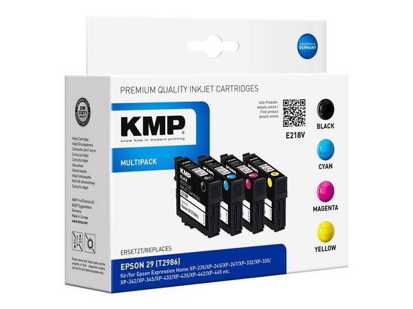 KMP MULTIPACK E218V - 4er-Pack - Schwarz, Gelb, Cyan, Magenta - kompatibel - Tintenpatrone