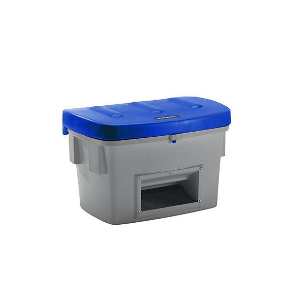 Universal- und Streugutbehälter mit Entnahmeöffnung 200 l Deckel blau. TAKKT Industrial & Packaging GmbH