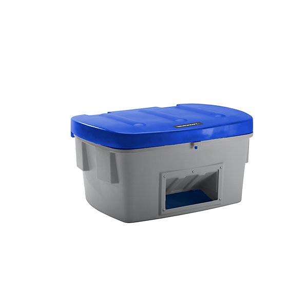 Universal- und Streugutbehälter mit Entnahmeöffnung 550 l Deckel blau. TAKKT Industrial & Packaging GmbH