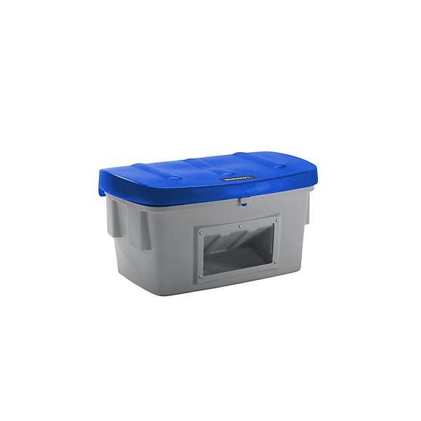 Universal- und Streugutbehälter mit Entnahmeöffnung 400 l Deckel blau. TAKKT Industrial & Packaging GmbH