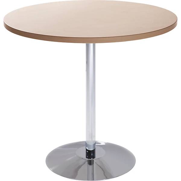 Säulentisch Ø 800 mm Höhe 720 mm Spanplatte Dekor Buche. Jakob Maul GmbH 97087149