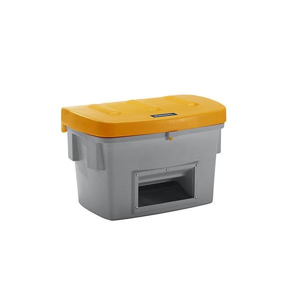 Universal- und Streugutbehälter mit Entnahmeöffnung 200 l Deckel orange. TAKKT Industrial & Packaging GmbH