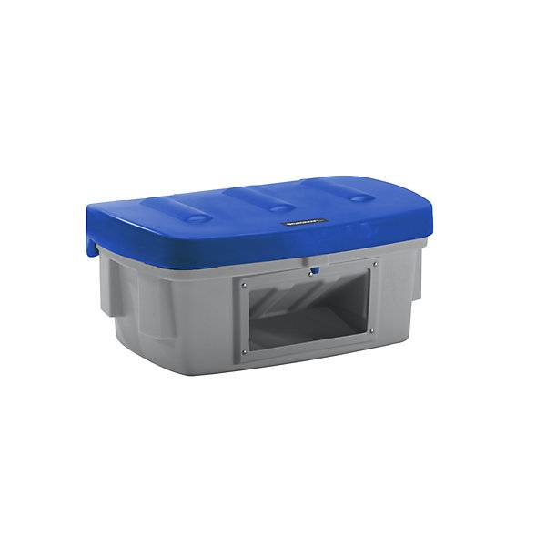 Universal- und Streugutbehälter mit Entnahmeöffnung 100 l Deckel blau. TAKKT Industrial & Packaging GmbH