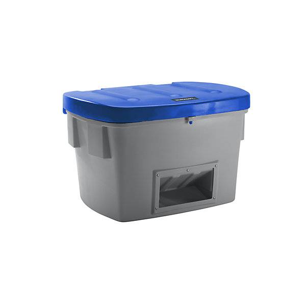 Universal- und Streugutbehälter mit Entnahmeöffnung 700 l Deckel blau. TAKKT Industrial & Packaging GmbH