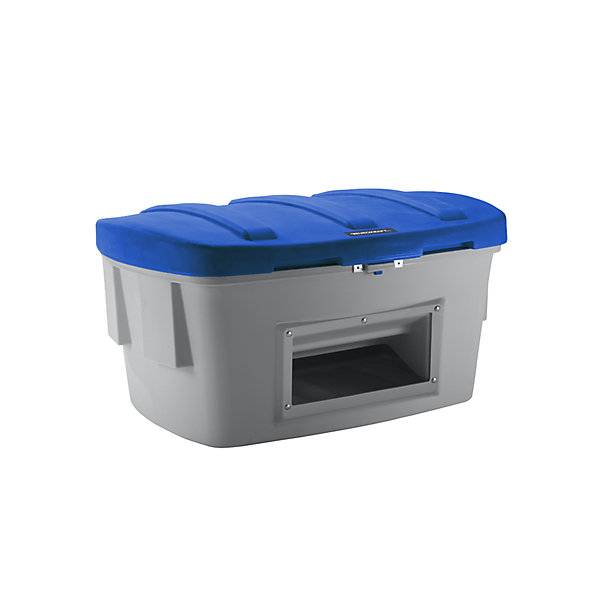 Universal- und Streugutbehälter mit Entnahmeöffnung 1000 l Deckel blau. TAKKT Industrial & Packaging GmbH-0