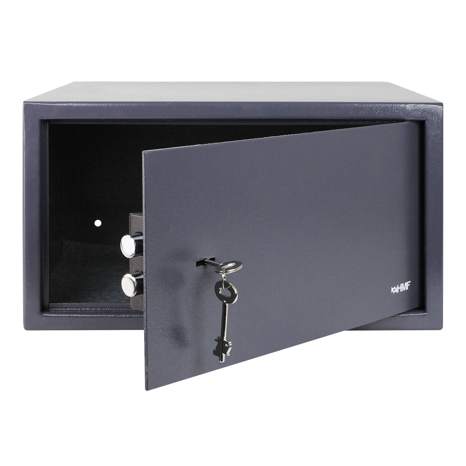 HMF 49204-11 Safe Tresor mit Schlüssel, Möbeltresor passend für Laptop und Ordner | 45 x 25 x 36,5 cm | Anthrazit-1