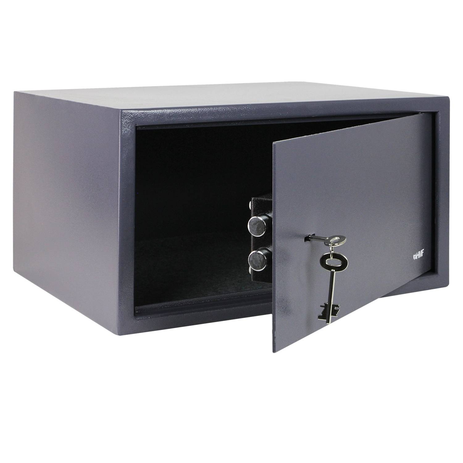 HMF 49204-11 Safe Tresor mit Schlüssel, Möbeltresor passend für Laptop und Ordner | 45 x 25 x 36,5 cm | Anthrazit-3