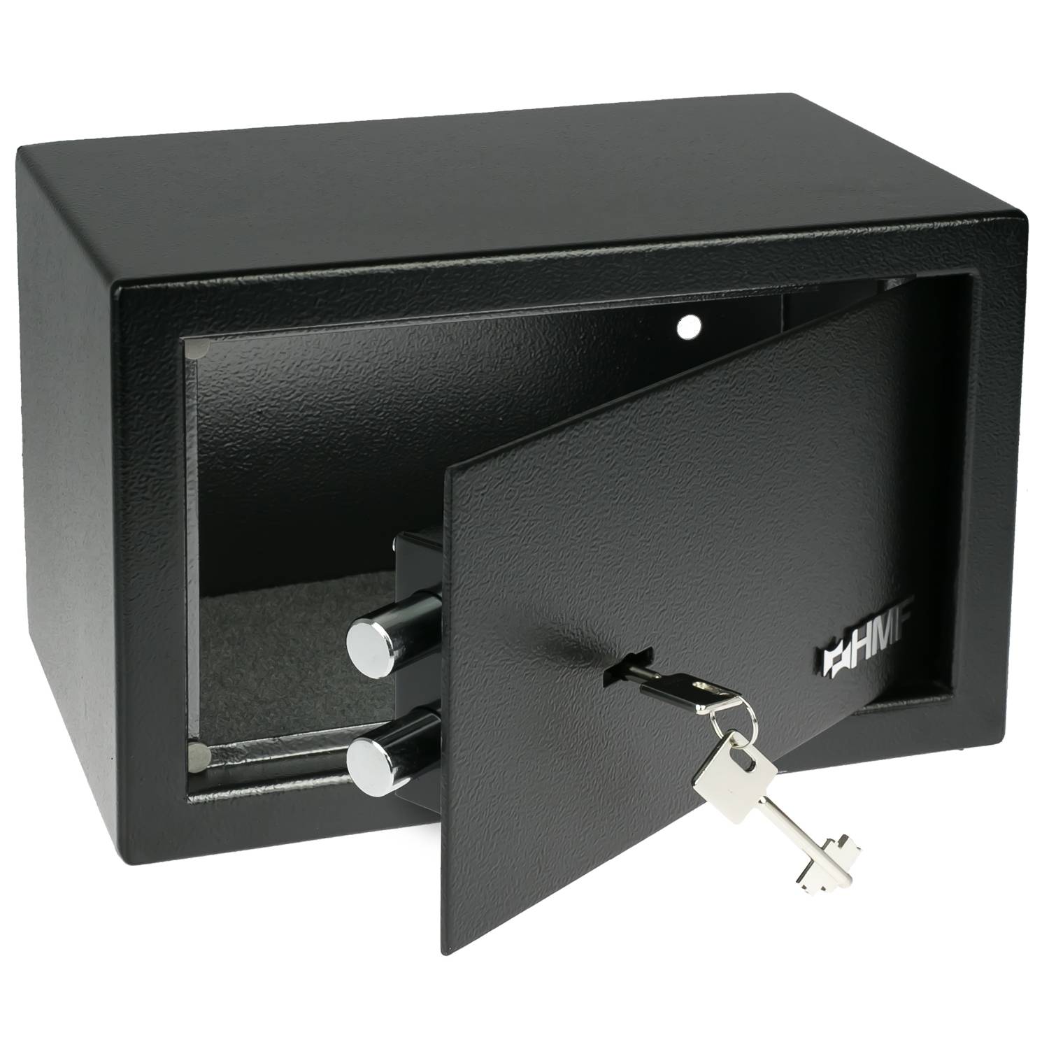 HMF 49200-02 Safe Tresor mit Schlüssel, Möbeltresor | 31 x 20 x 20 cm | Schwarz-0