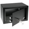 HMF 49200-02 Safe Tresor mit Schlüssel, Möbeltresor | 31 x 20 x 20 cm | Schwarz