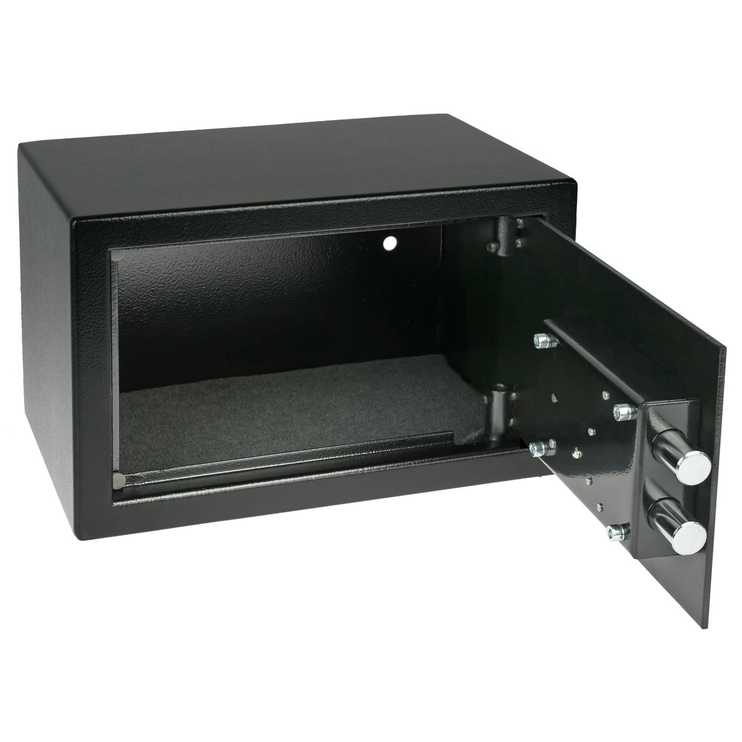 HMF 49200-02 Safe Tresor mit Schlüssel, Möbeltresor | 31 x 20 x 20 cm | Schwarz-1